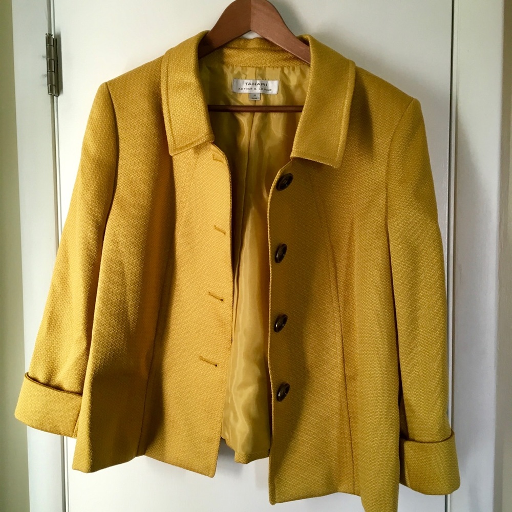 Tahari Mustard Colored Blazer — 18